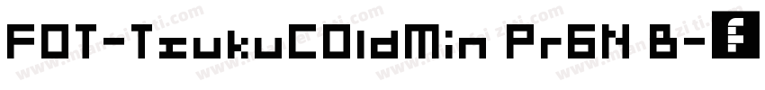 FOT-TsukuCOldMin Pr6N B字体转换
